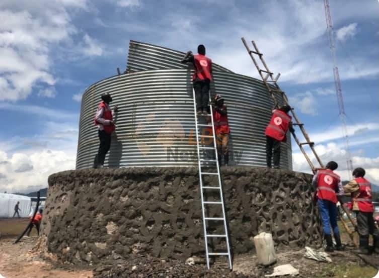 Red Cross constructs water facility for refugees at Nyakabande transit center