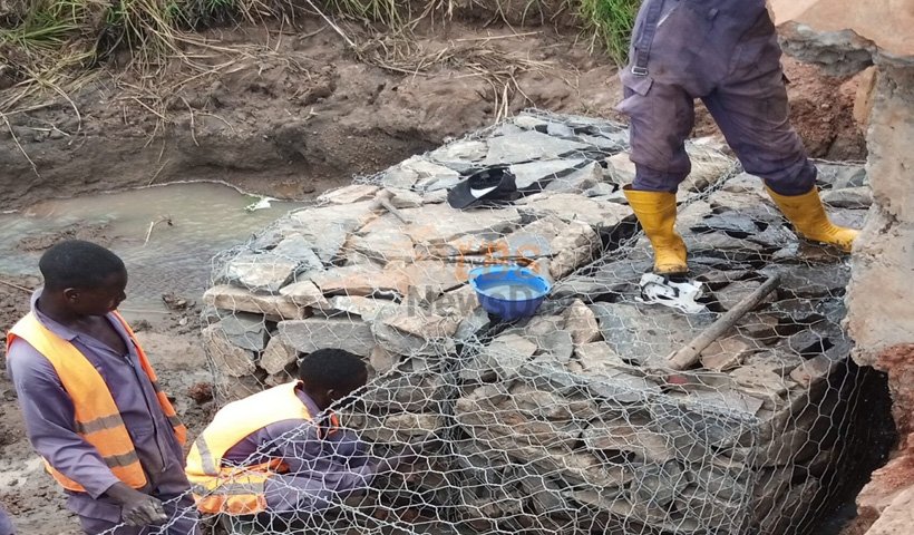 UNRA commences repairs on wrecked Okello Ebiny bridge