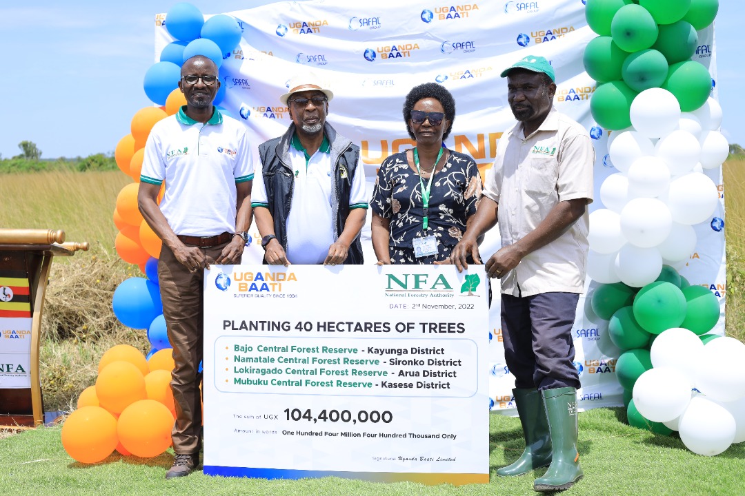 Uganda Baati, NFA partner to plant 40 hectares of trees countywide