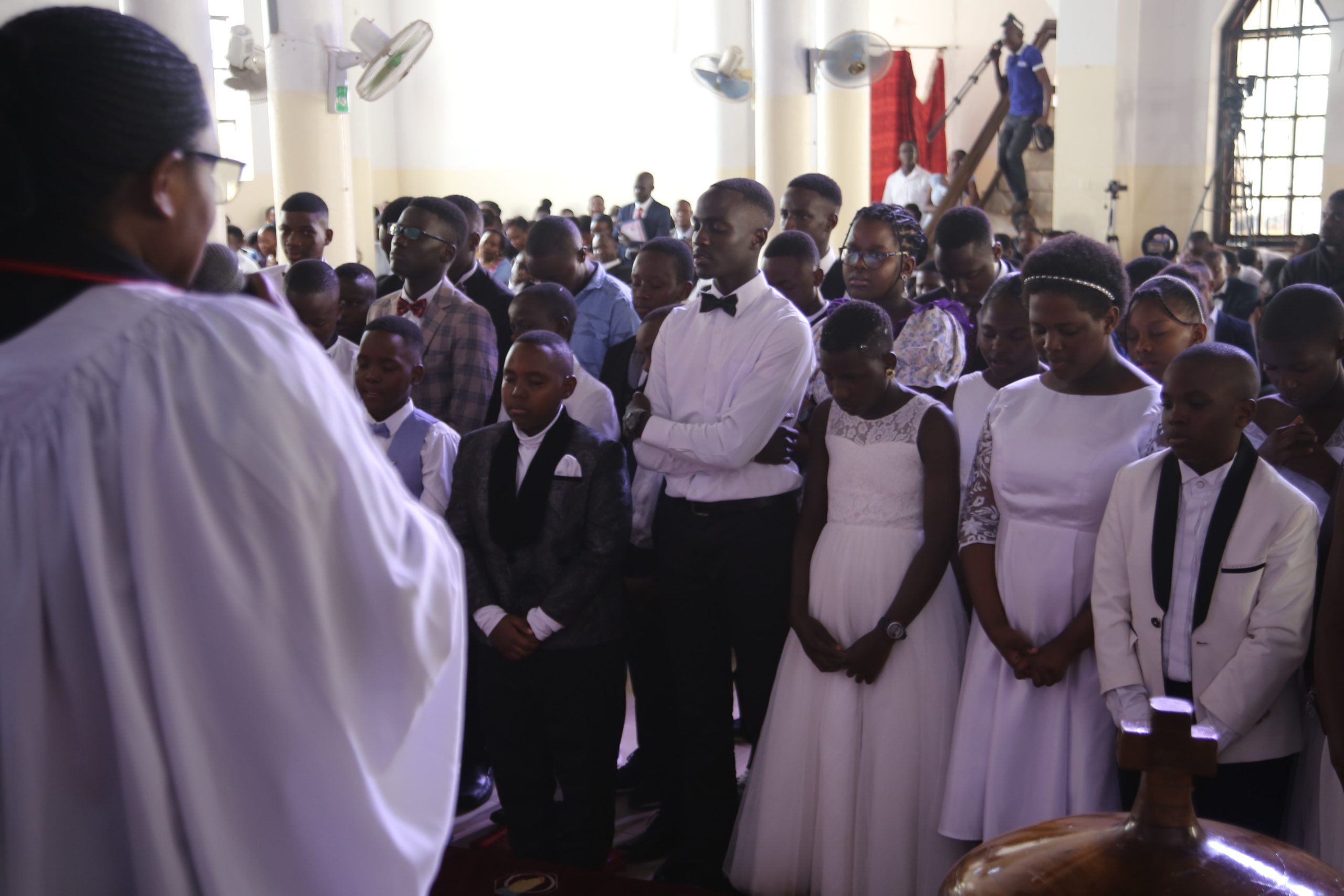 Some of the confirmants during the service