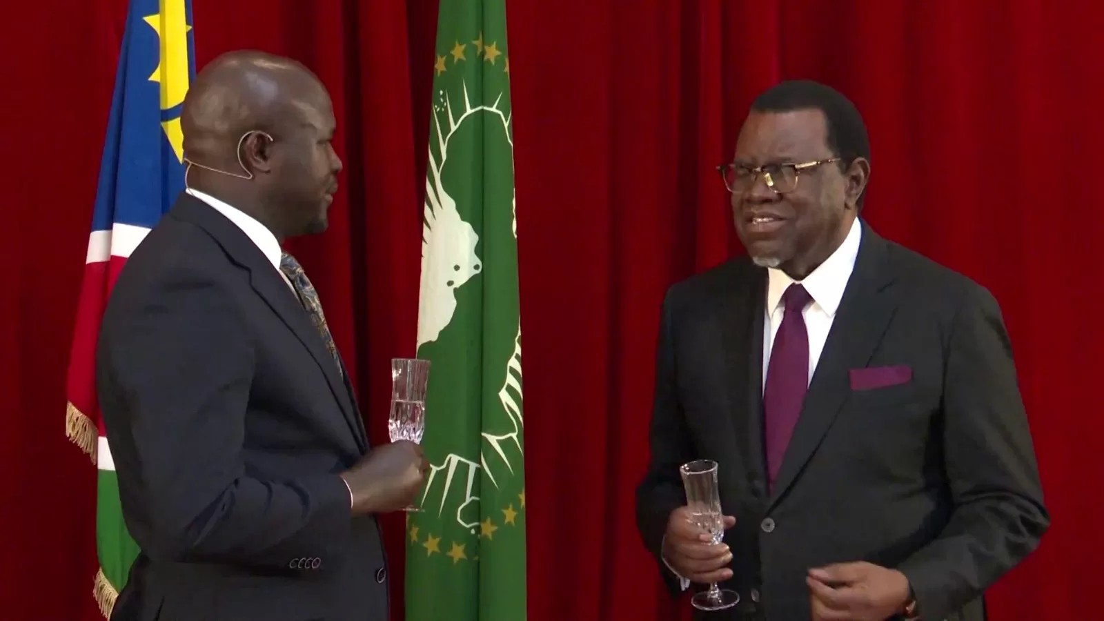 Amb. Amoru presents credentials to Namibian President