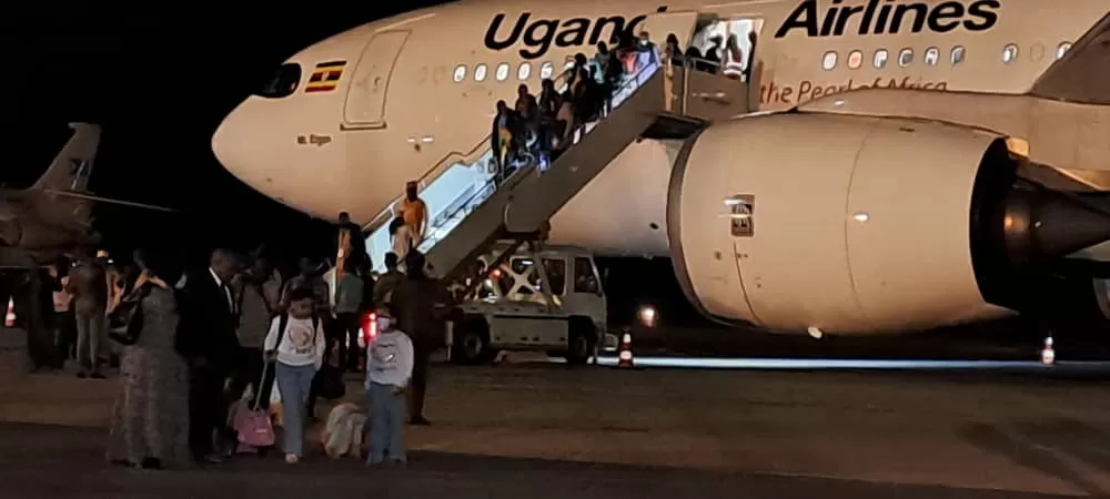 211 Ugandans evacuated from war-torn Sudan safely return home