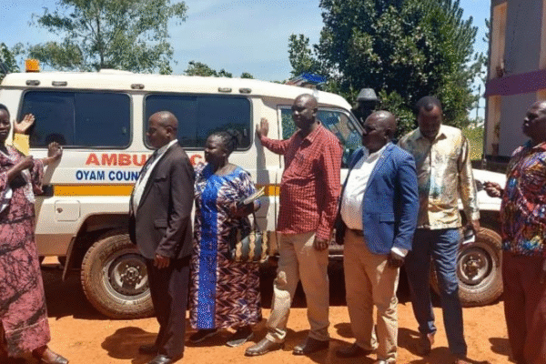 Oyam District Receives Ambulance from the Ministry of Health.